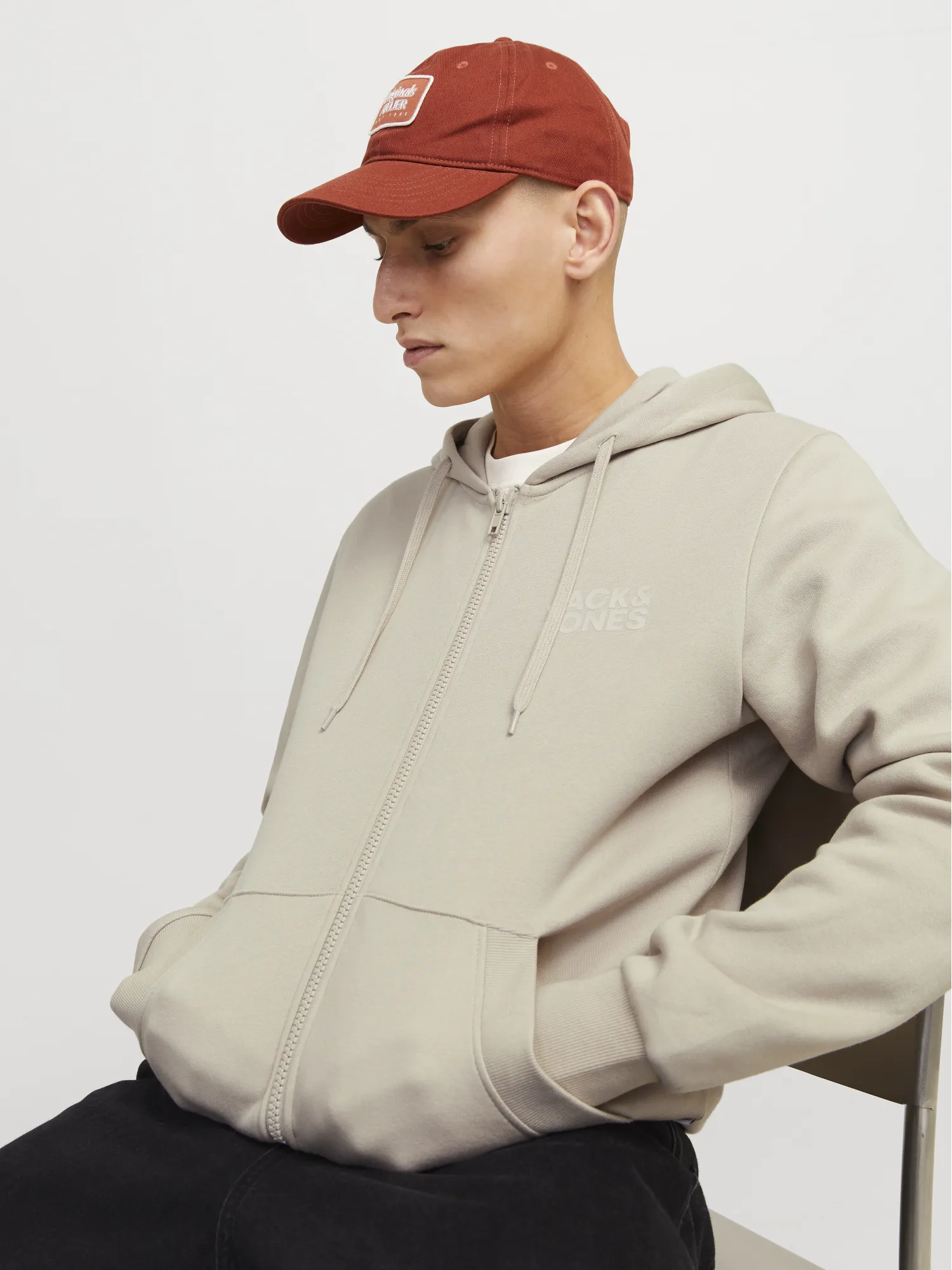 Jack & Jones - CORP / Grey - Sportos Férfi pulóver