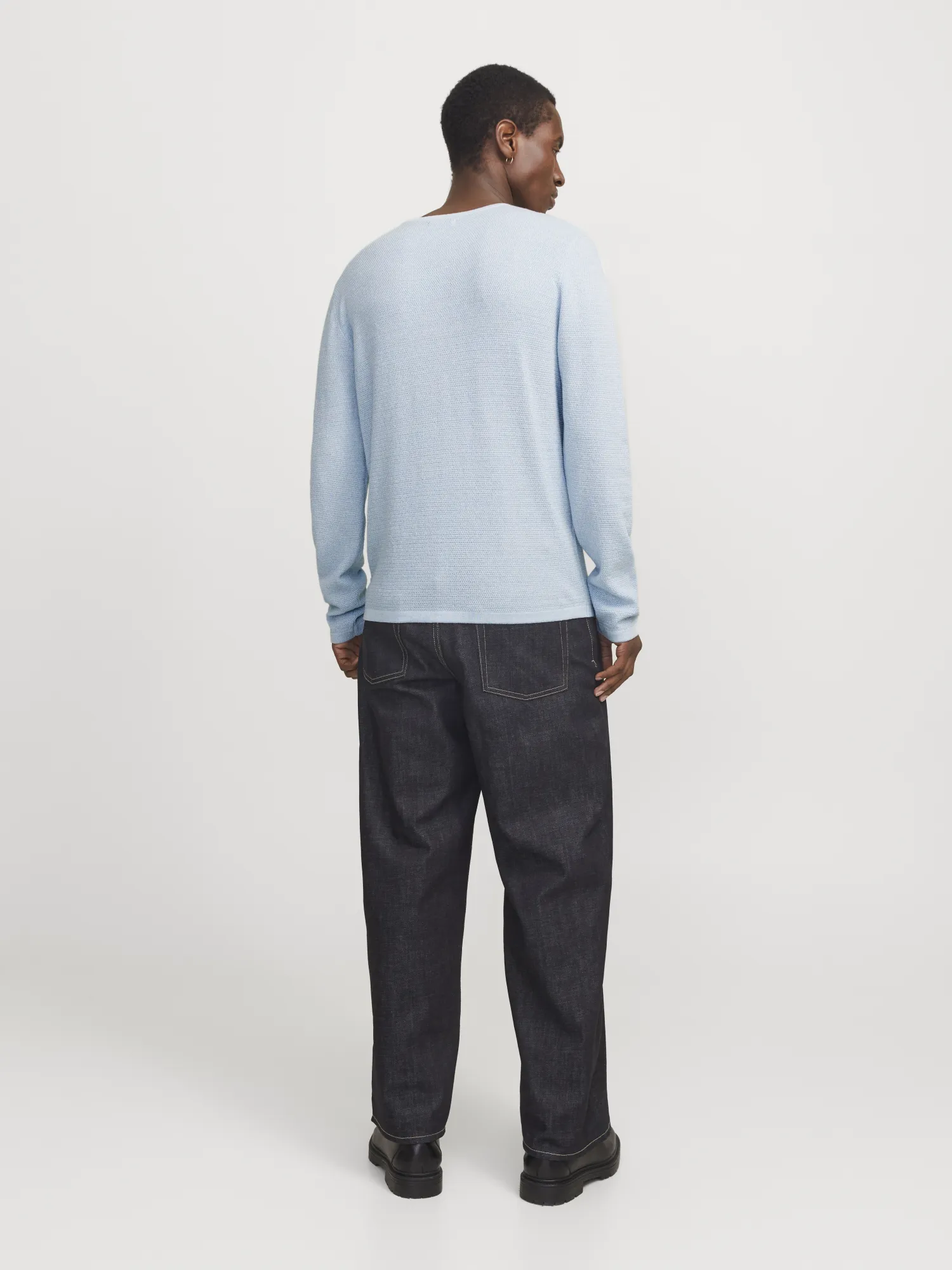 Jack & Jones - GEORGE / Blue - Elegáns Férfi pulóver