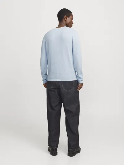 Jack & Jones - GEORGE / Blue - Elegáns Férfi pulóver