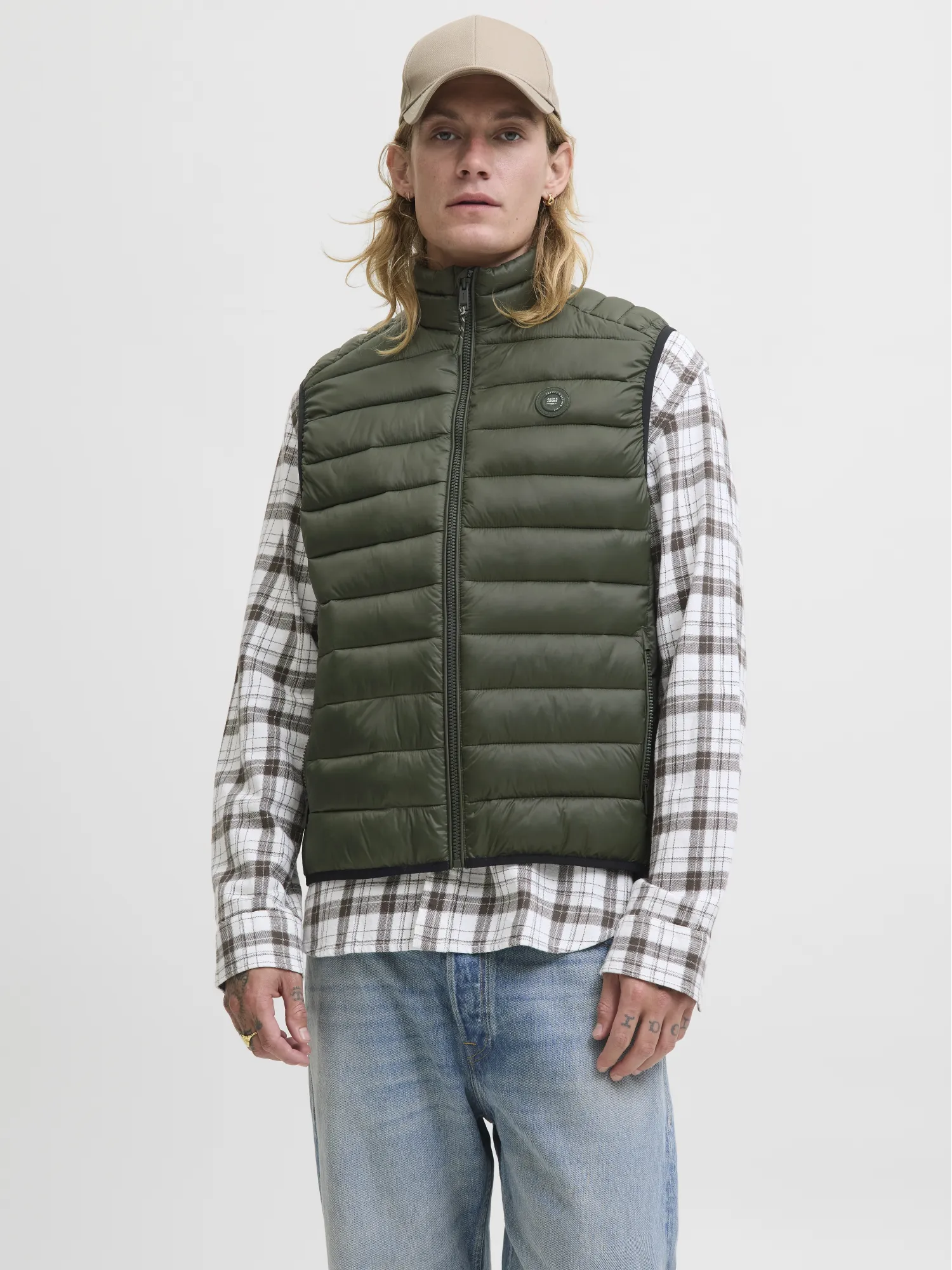Jack & Jones - BRADLEY / Green - Férfi mellény