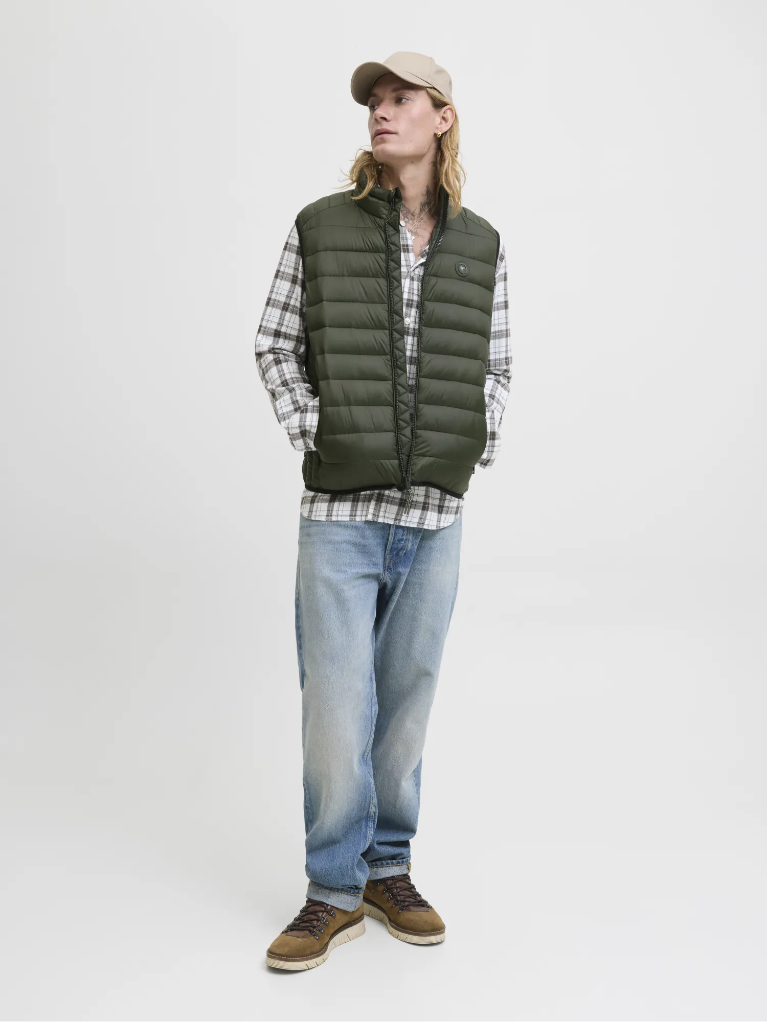 Jack & Jones - BRADLEY / Green - Férfi mellény