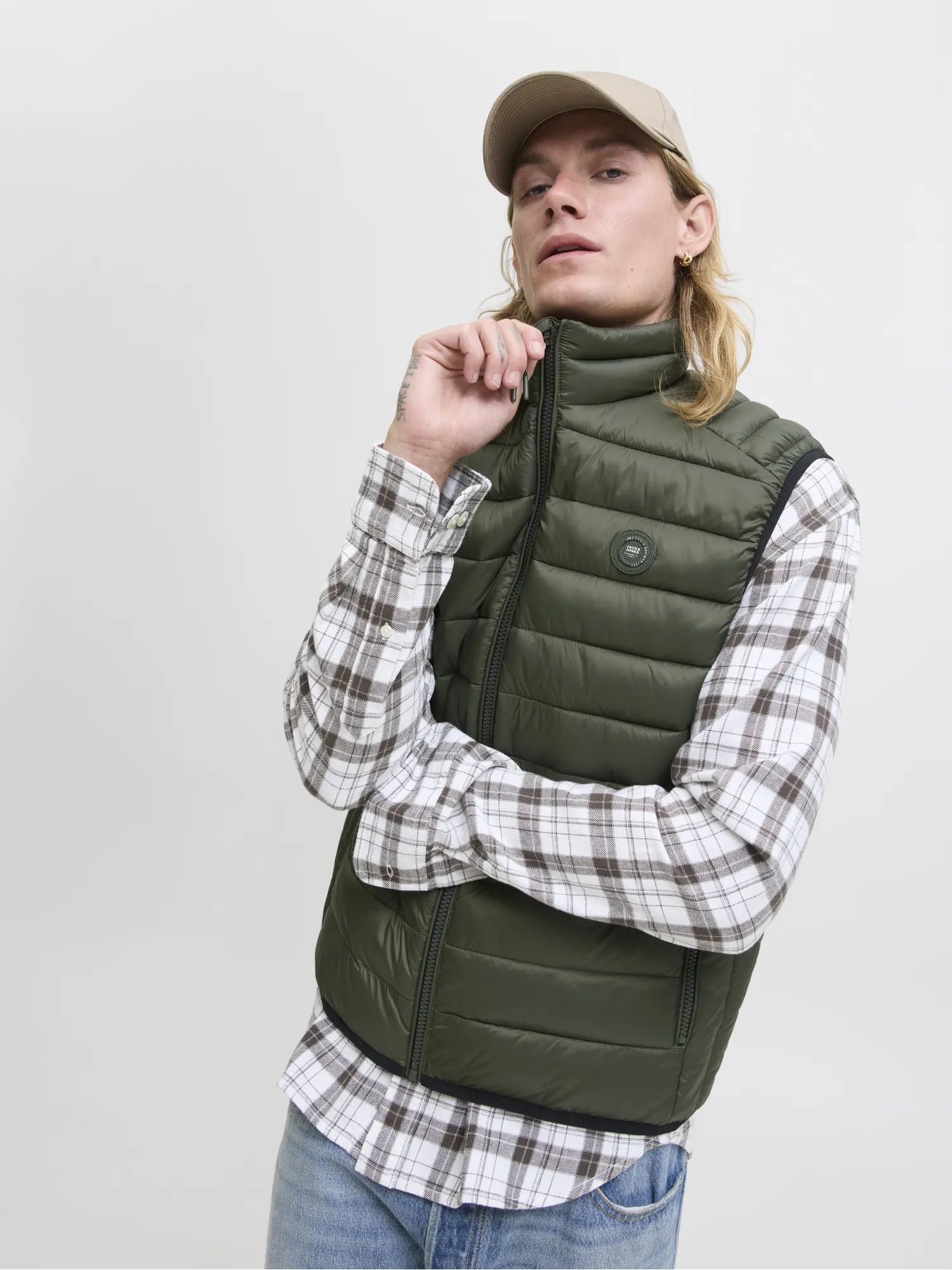 Jack & Jones - BRADLEY / Green - Férfi mellény